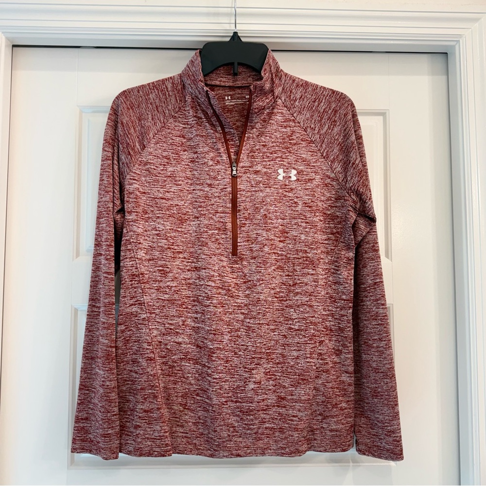 Under Armour Marled Red Quarter Zip